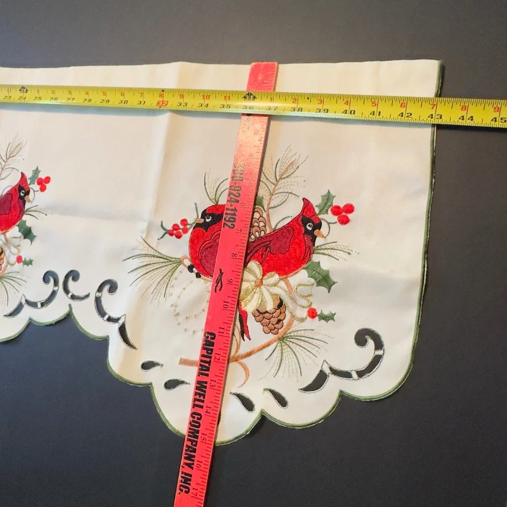 N/A embroidered cardinal